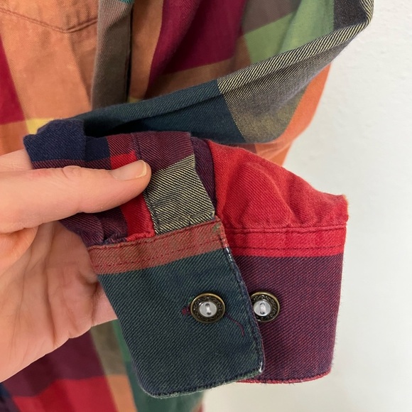 VTG Large check plaid hunt club button down XL - Picture 7 of 9